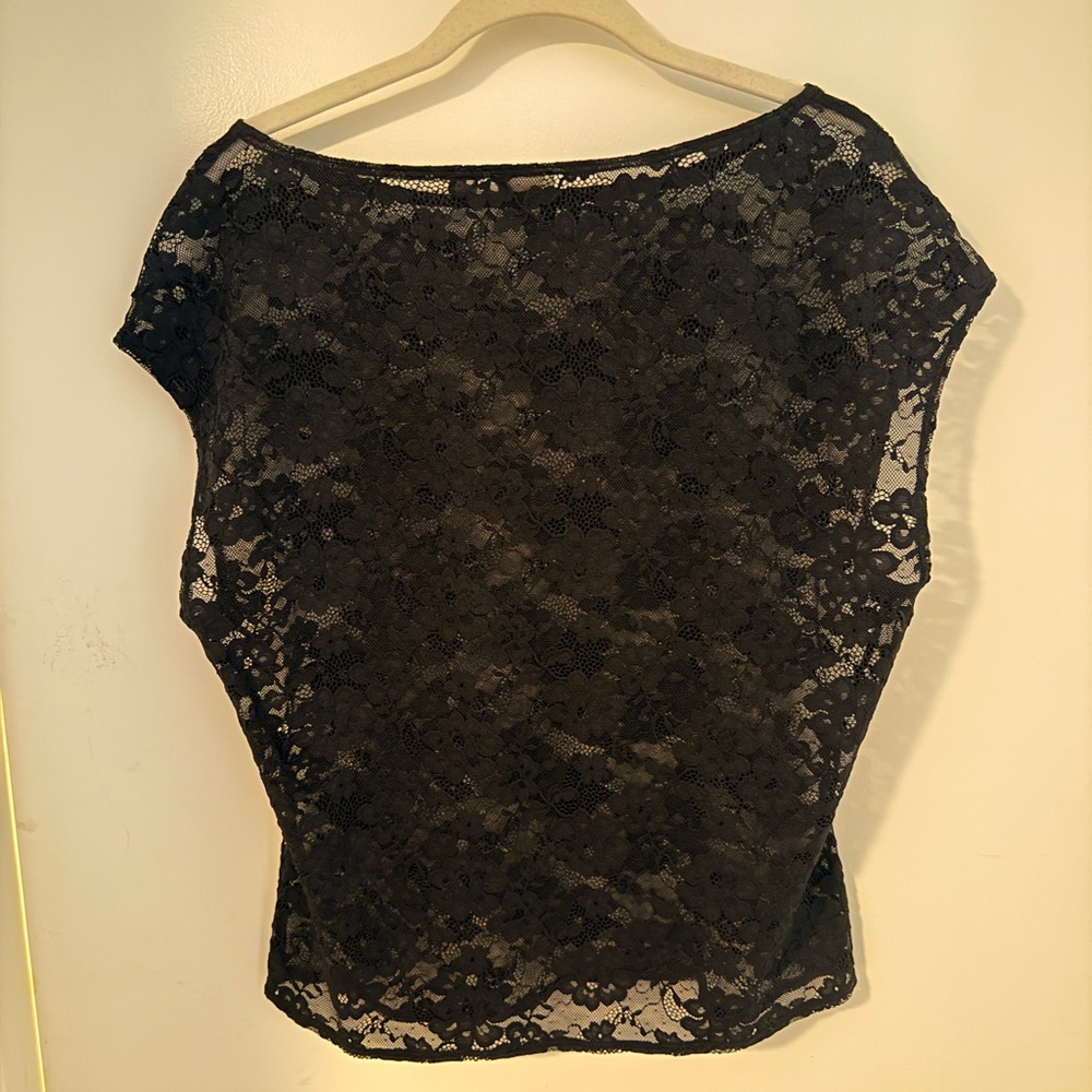 Abercrombie & Fitch Elegant Black Lace Top